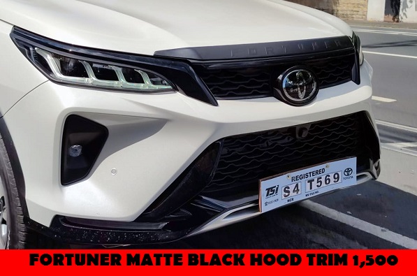 MATTE BLACK HOOD TRIM FORTUNER 
